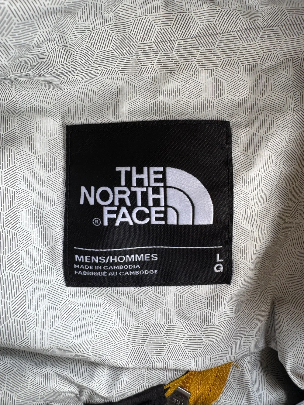 The North Face Black Shell Jacket with Yellow Trim Men’s XL NWOT